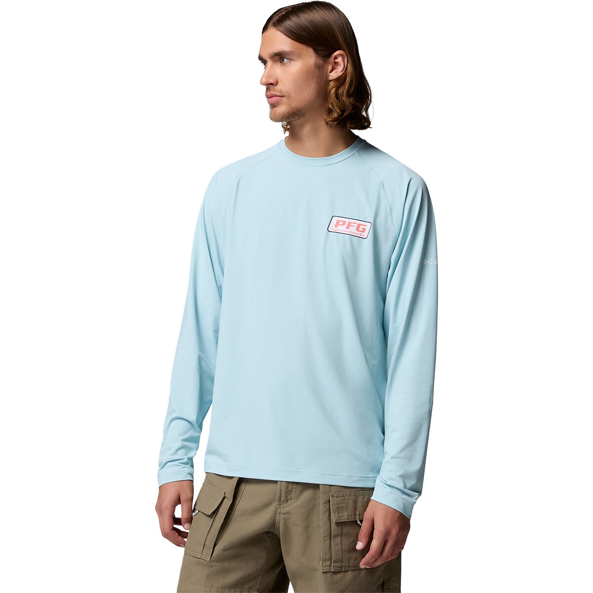 Image of Columbia PFG Solar Stream II Graphic Long-Sleeve Shirt - Men's Marine Light, XXL