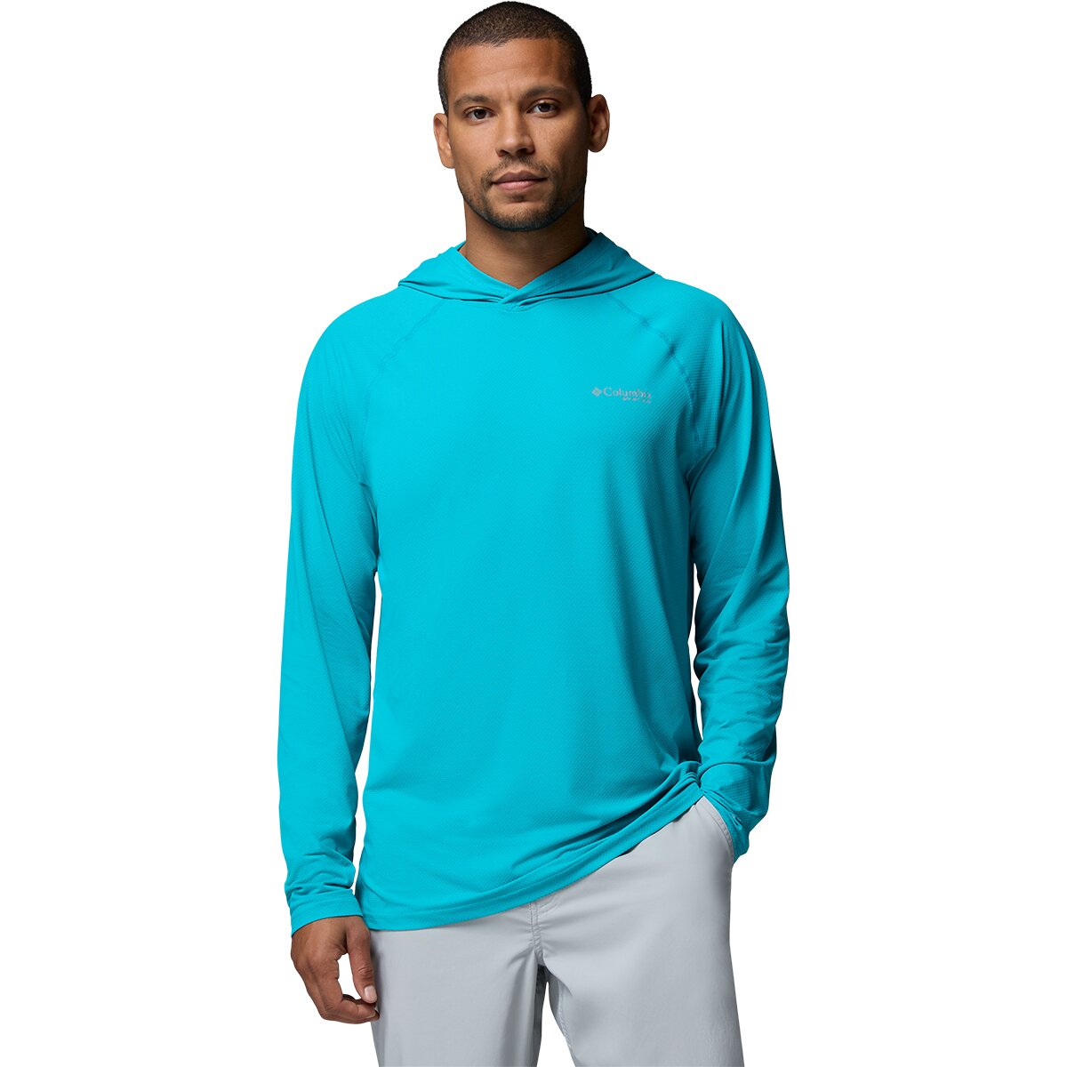 Image of Columbia PFG Solar Stream II Hoodie - Men's Ocean Teal, M