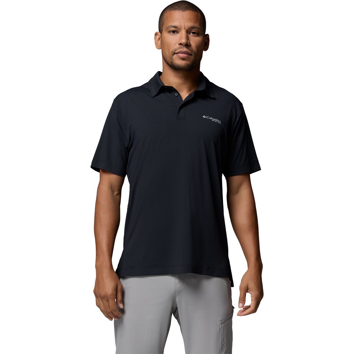 Image of Columbia PFG Solar Stream II Polo Shirt - Men's Black, L