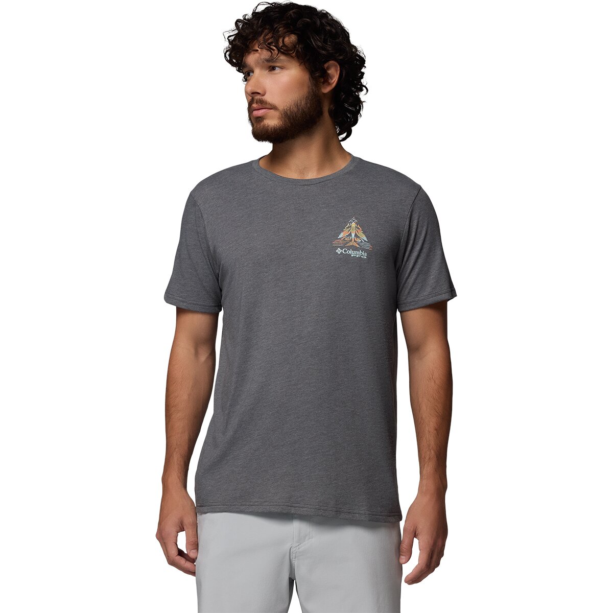 Image of Columbia PFG Uncharted Graphic Short-Sleeve Shirt - Men's Shark, XL
