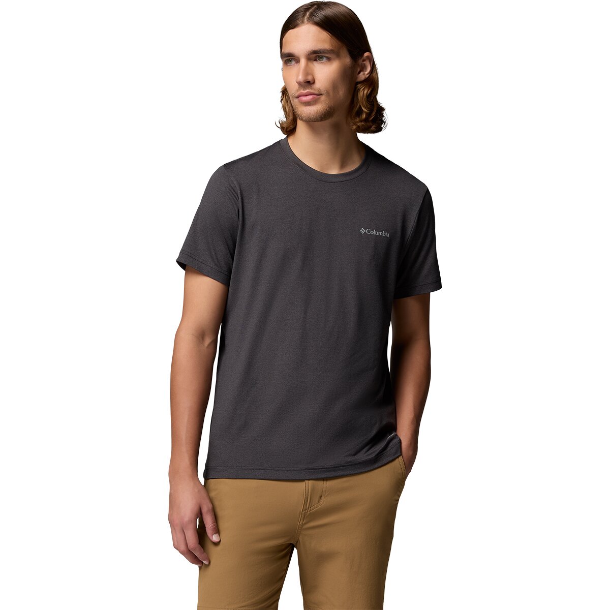 Image of Columbia Parsons Point Back Graphic T-Shirt - Men's Black Heather/Splatter Gem, L