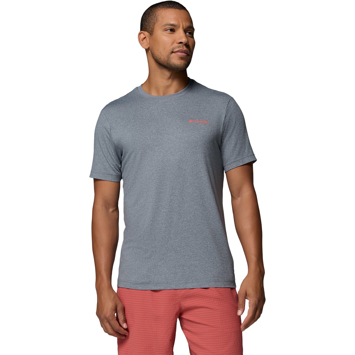 Image of Columbia Parsons Point Back Graphic T-Shirt - Men's City Grey Heather/Linear Peaks, L