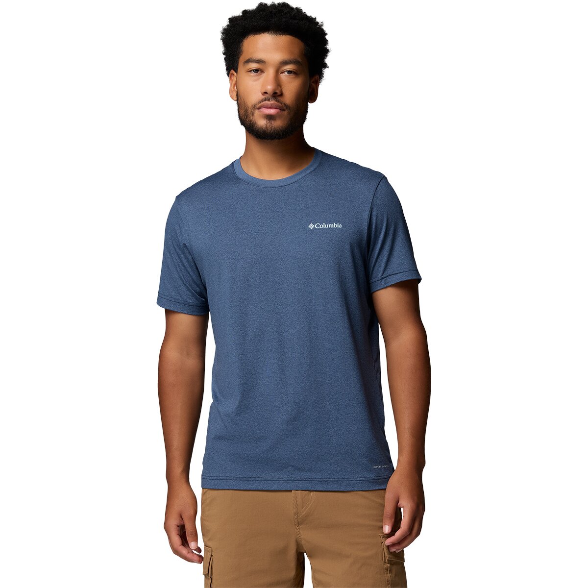 Image of Columbia Parsons Point Back Graphic T-Shirt - Men's Collegiate Navy Heather/Linear Peaks, XL
