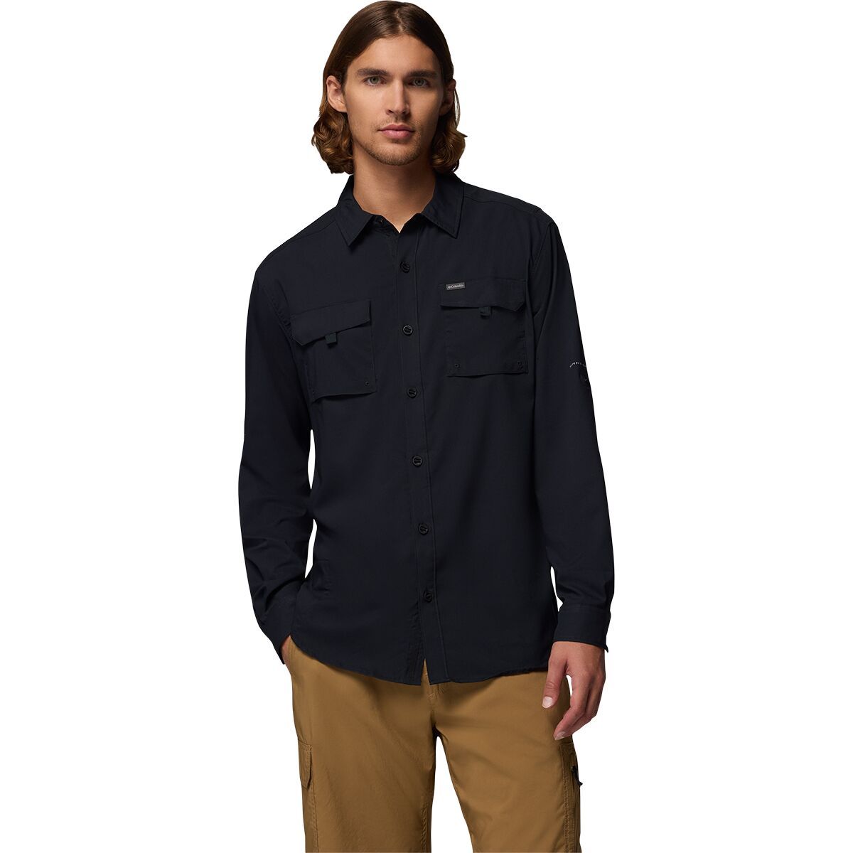 Image of Columbia Silver Ridge Utility II Long-Sleeve Shirt - Men's Black, XL