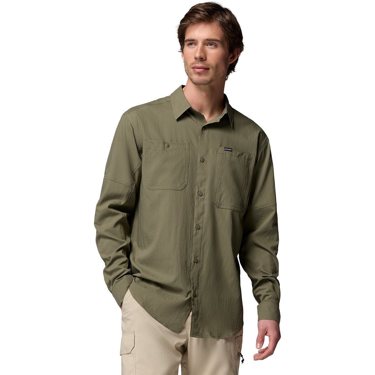 Image of Columbia Silver Ridge Utility II Long-Sleeve Shirt - Men's Stone Green, XXL
