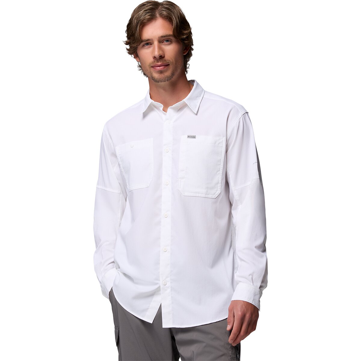Image of Columbia Silver Ridge Utility II Long-Sleeve Shirt - Men's White, S