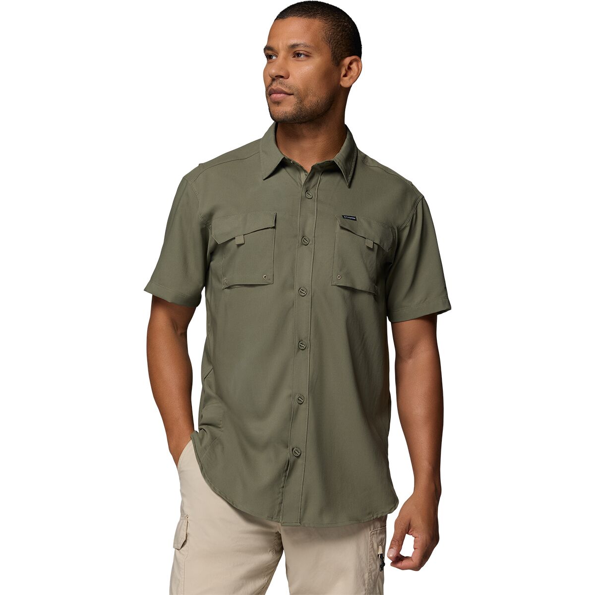 Image of Columbia Silver Ridge Utility II Short-Sleeve Shirt - Men's Stone Green, L