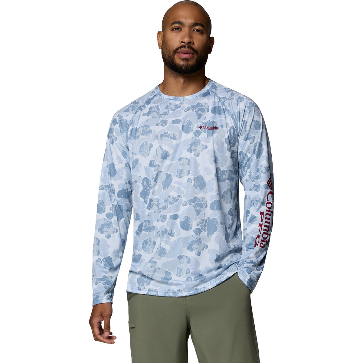 Columbia Super Terminal Tackle PFG Frigate Frenz Shirt - Men's Dark Mirage Deltawoods, M
