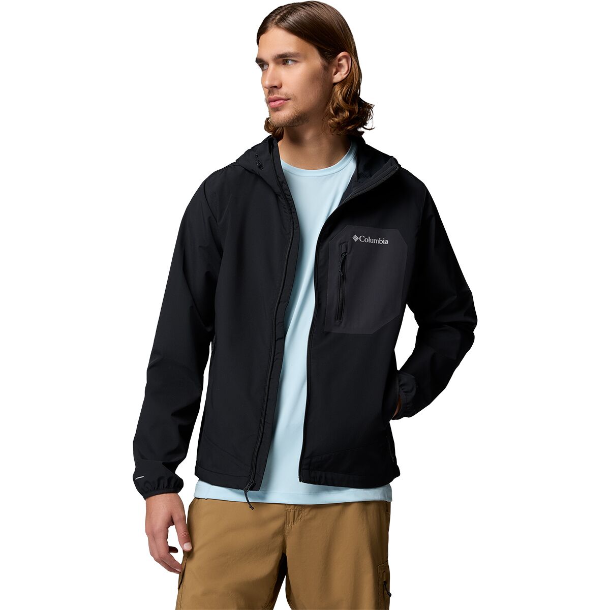 Image of Columbia Tall Heights III Hooded Softshell Jacket - Men's Black, S