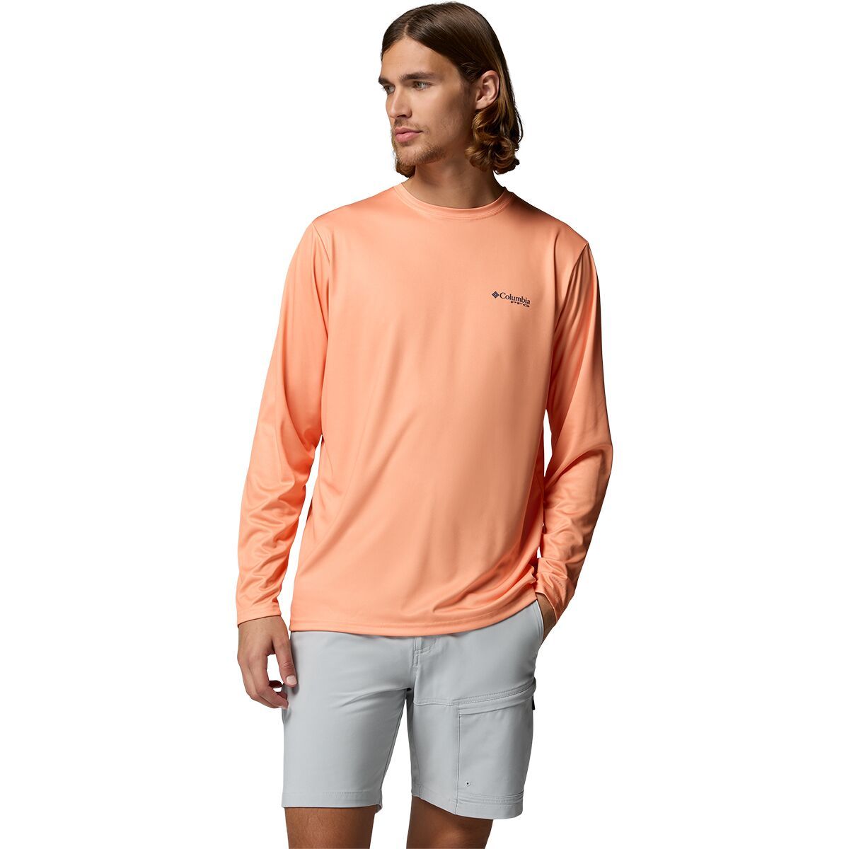 Image of Columbia Terminal Tackle PFG Sea Creature LS Shirt - Men's Bright Nectar, M