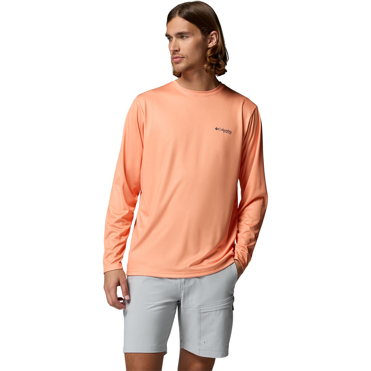 Image of Columbia Terminal Tackle PFG Sea Creature LS Shirt - Men's Bright Nectar, M