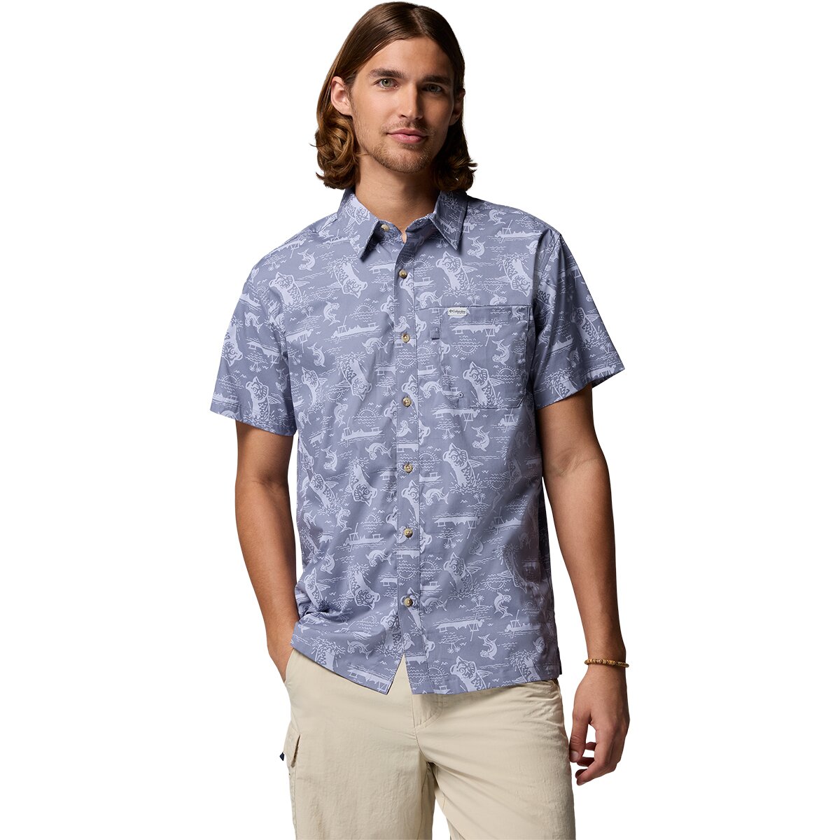 Image of Columbia Trollers Best II Short-Sleeve Shirt - Men's New Moon Flatout, S