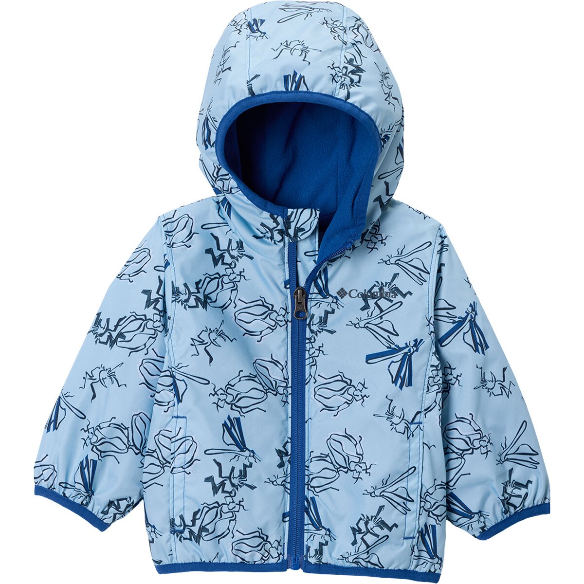 Image of Columbia Mini Pixel Grabber III Wind Jacket - Infants' Ripple Blue Buggin, 3/6M