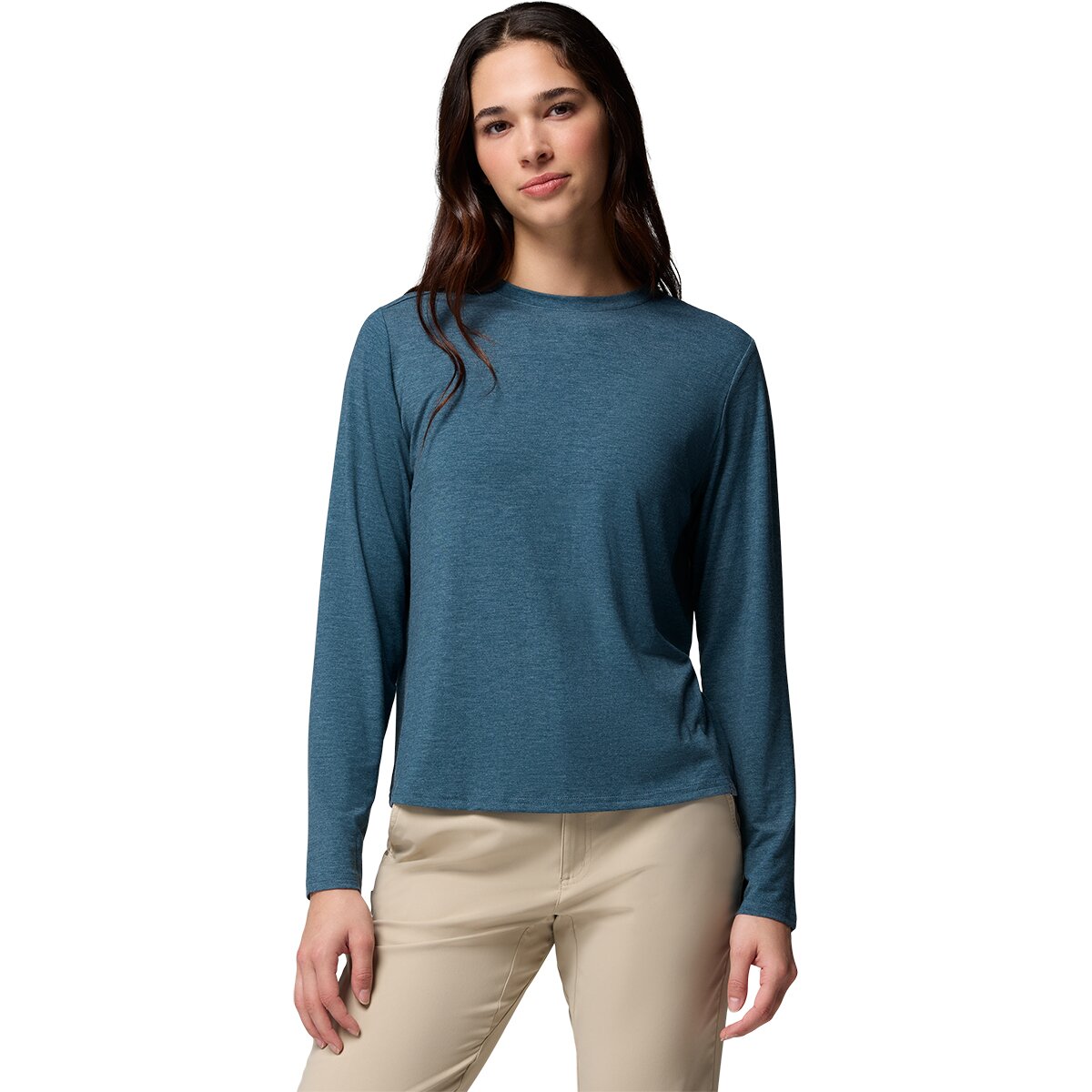 Image of Columbia CSC Soft Stretch Long-Sleeve T-Shirt - Women's Everblue Heather, L