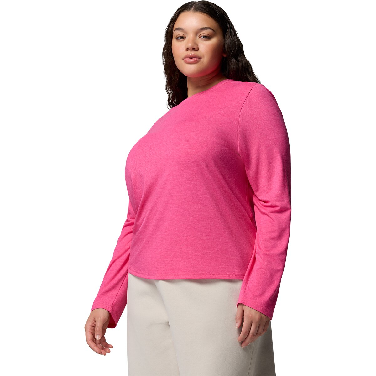 Image of Columbia CSC Soft Stretch Long-Sleeve T-Shirt - Women's Fuchsia Heather, M