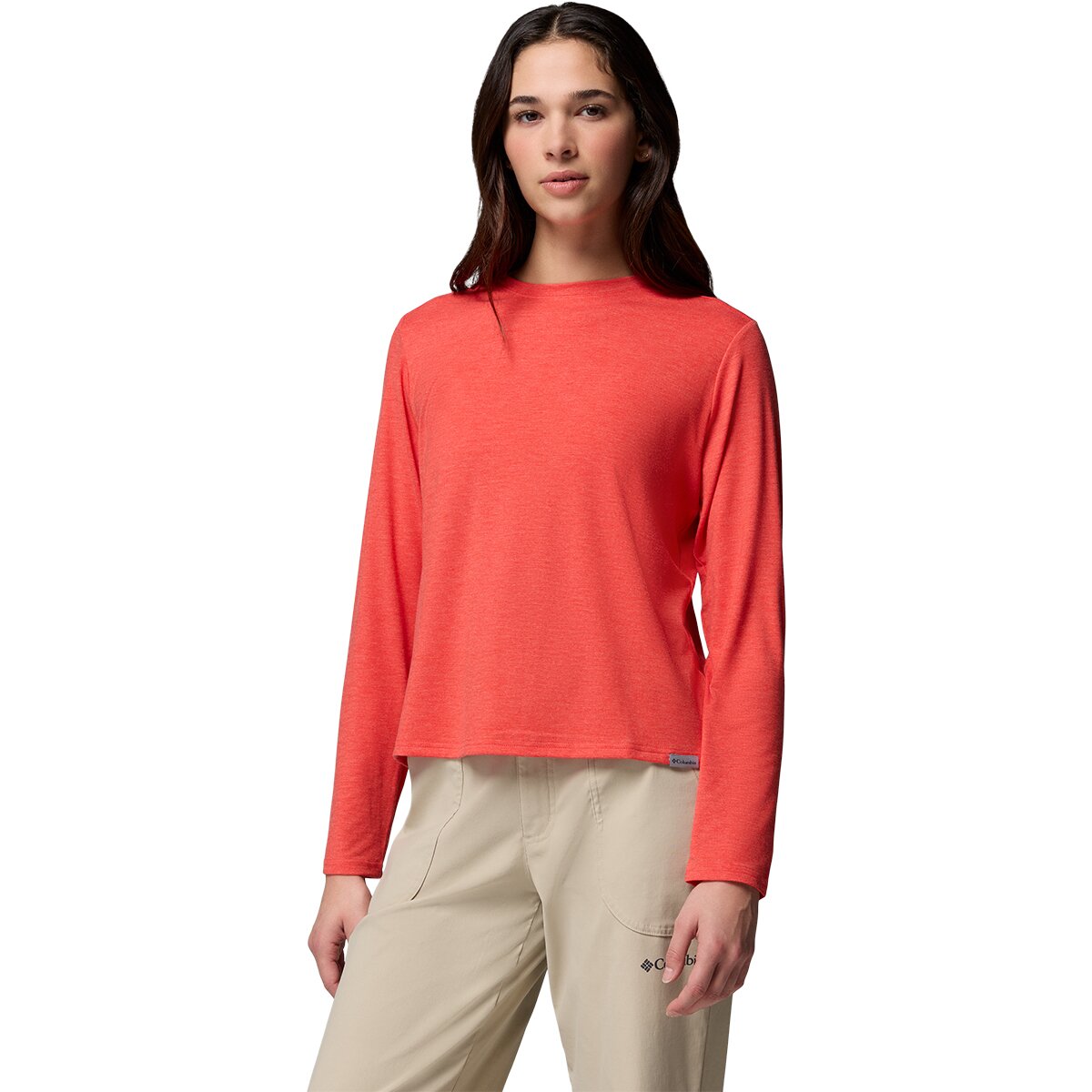 Image of Columbia CSC Soft Stretch Long-Sleeve T-Shirt - Women's Poppy Red Heather, L