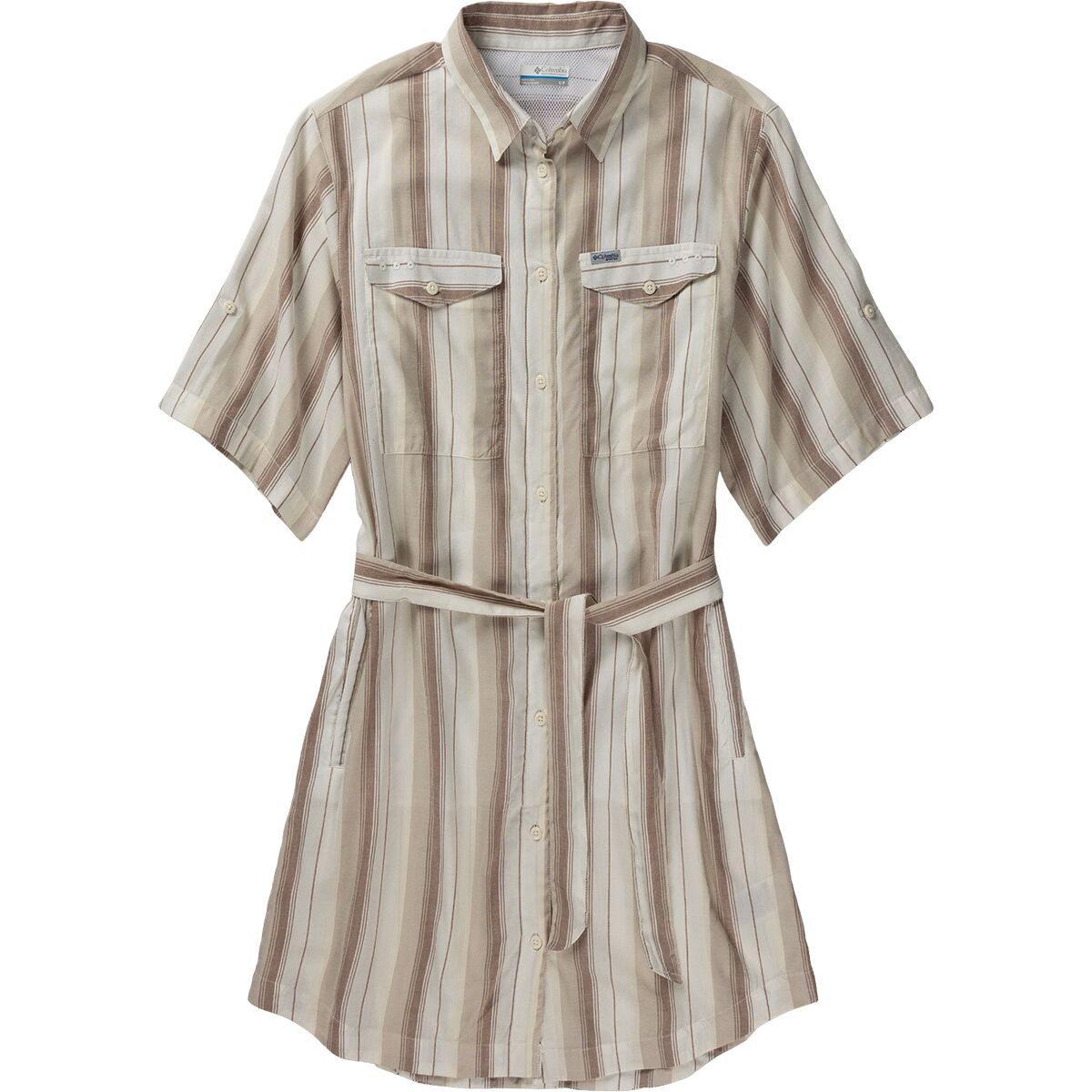 Image of Columbia PFG Open Water Shift Dress - Women's Sea Salt/Lowtide Stripe, S