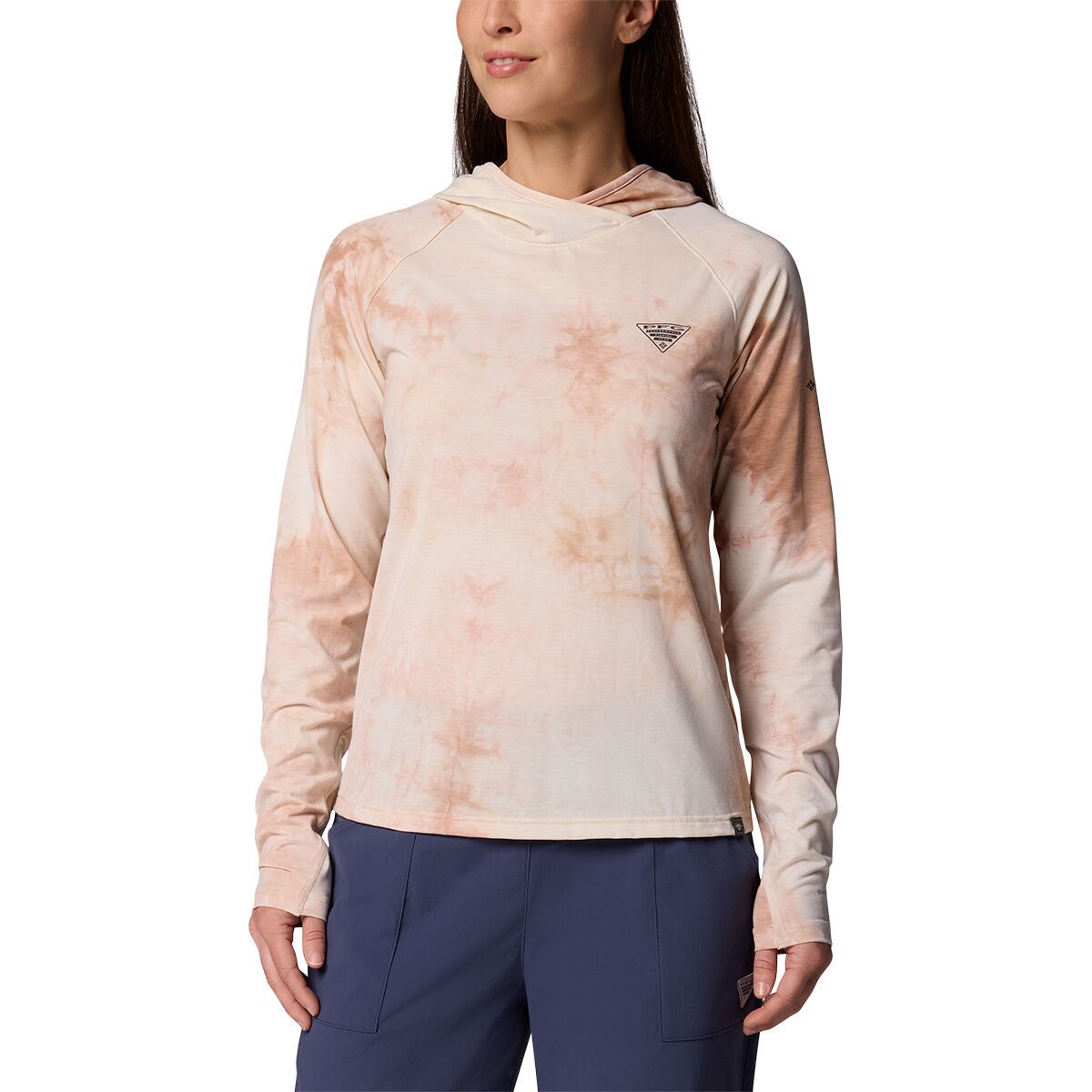 Image of Columbia PFG Uncharted II Cloud Hoodie - Women's Dark Stone/Cloud Dye, XL