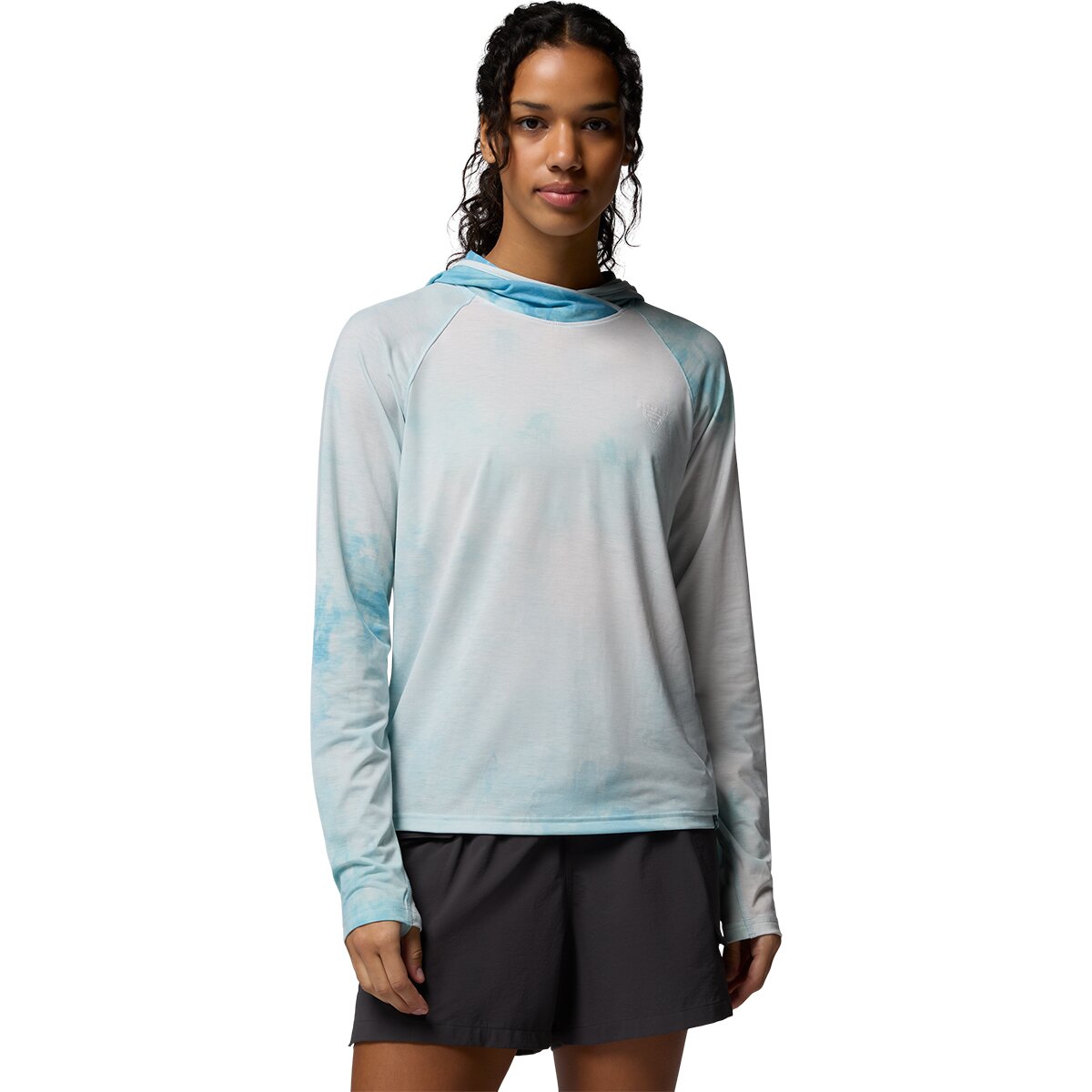 Image of Columbia PFG Uncharted II Cloud Hoodie - Women's Marine Light/Cloud Dye, M