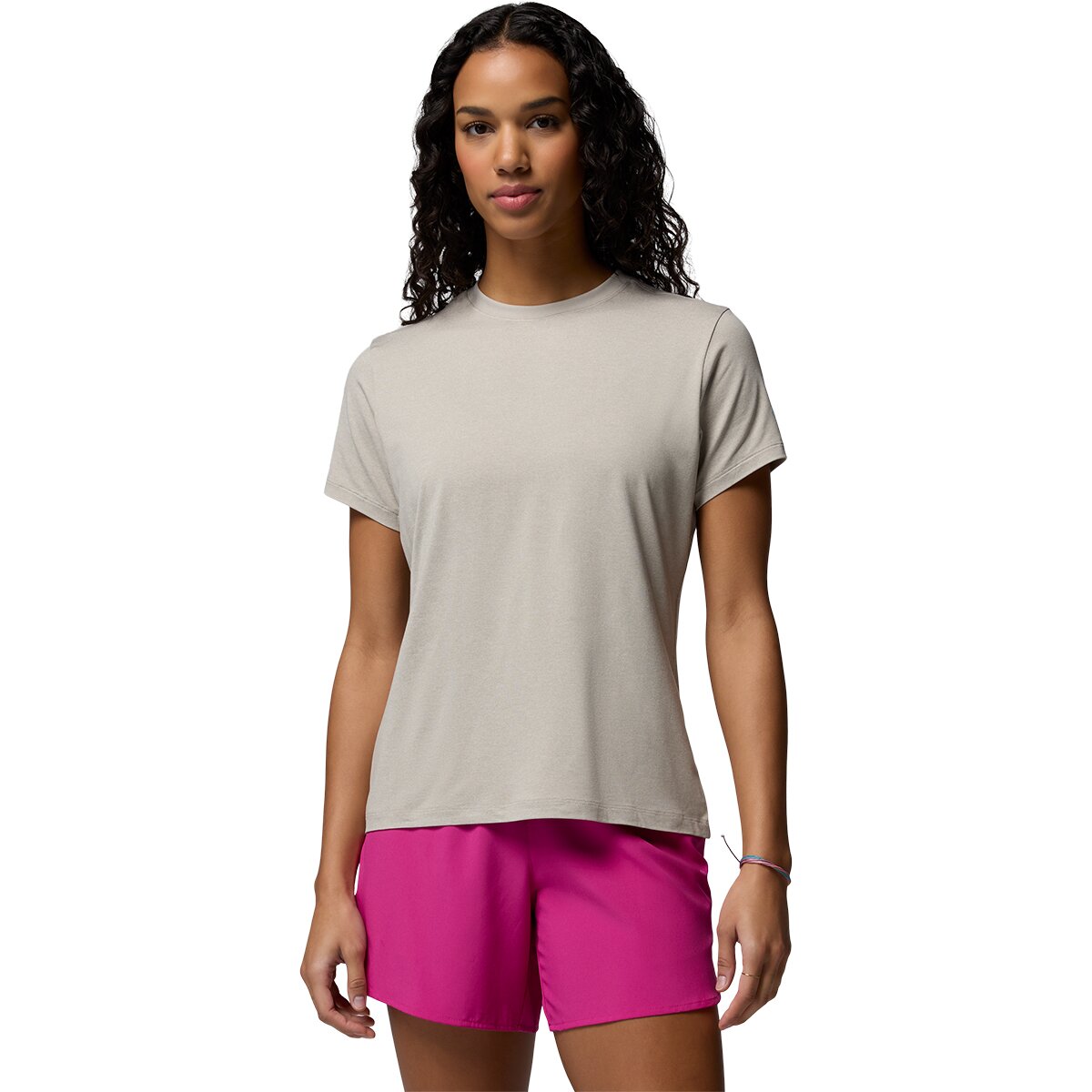 Image of Columbia Parsons Point Back Graphic T-Shirt - Women's Dark Stone Heather/Cozy Coastline, S