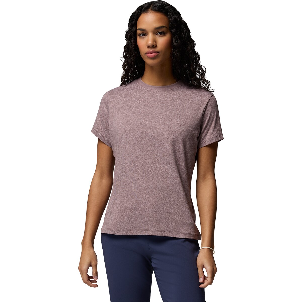 Image of Columbia Parsons Point Back Graphic T-Shirt - Women's Shale Purple Heather/Cozy Coastline, XL