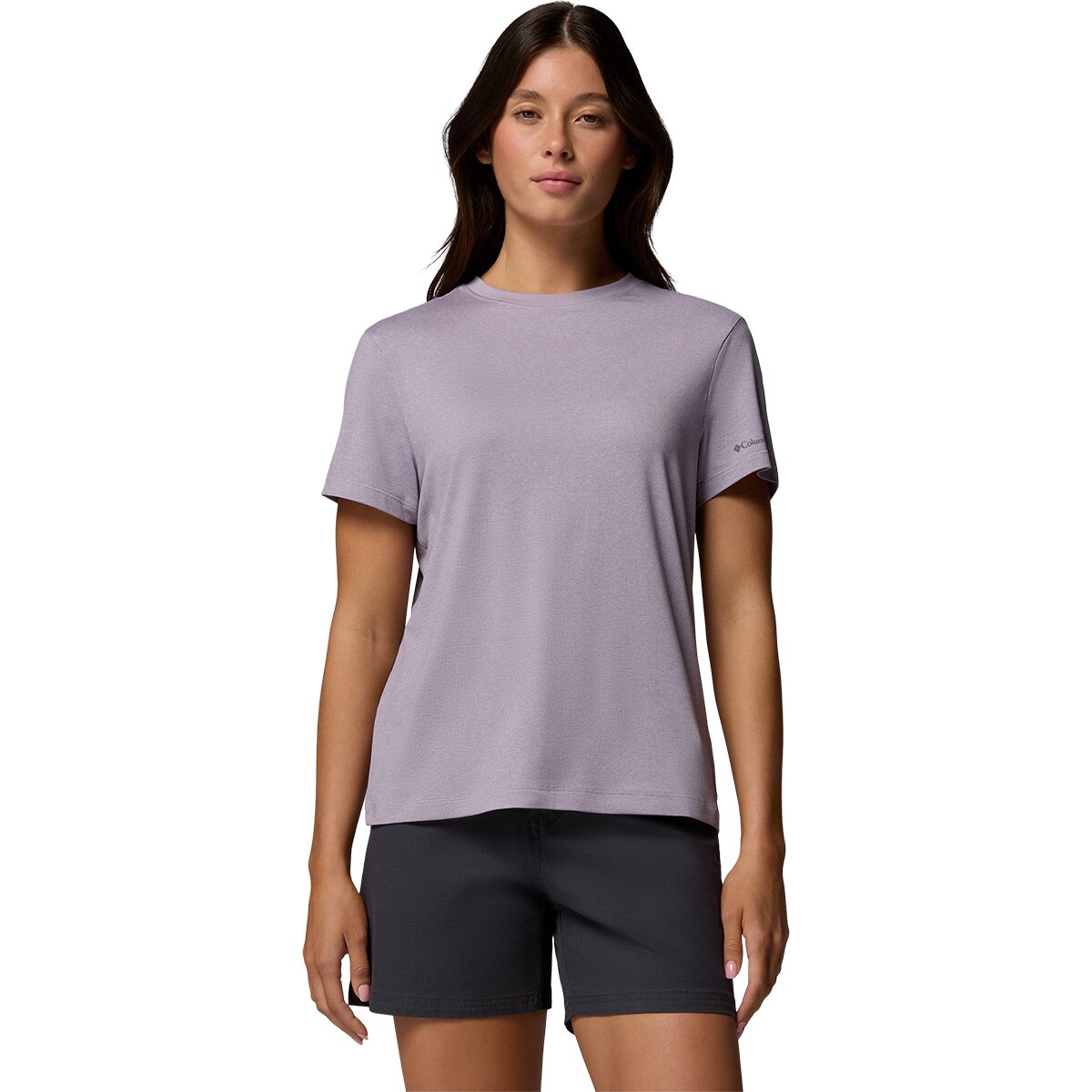 Image of Columbia Parsons Point Short-Sleeve Logo T-Shirt - Women's Lavender Pearl Heather, S