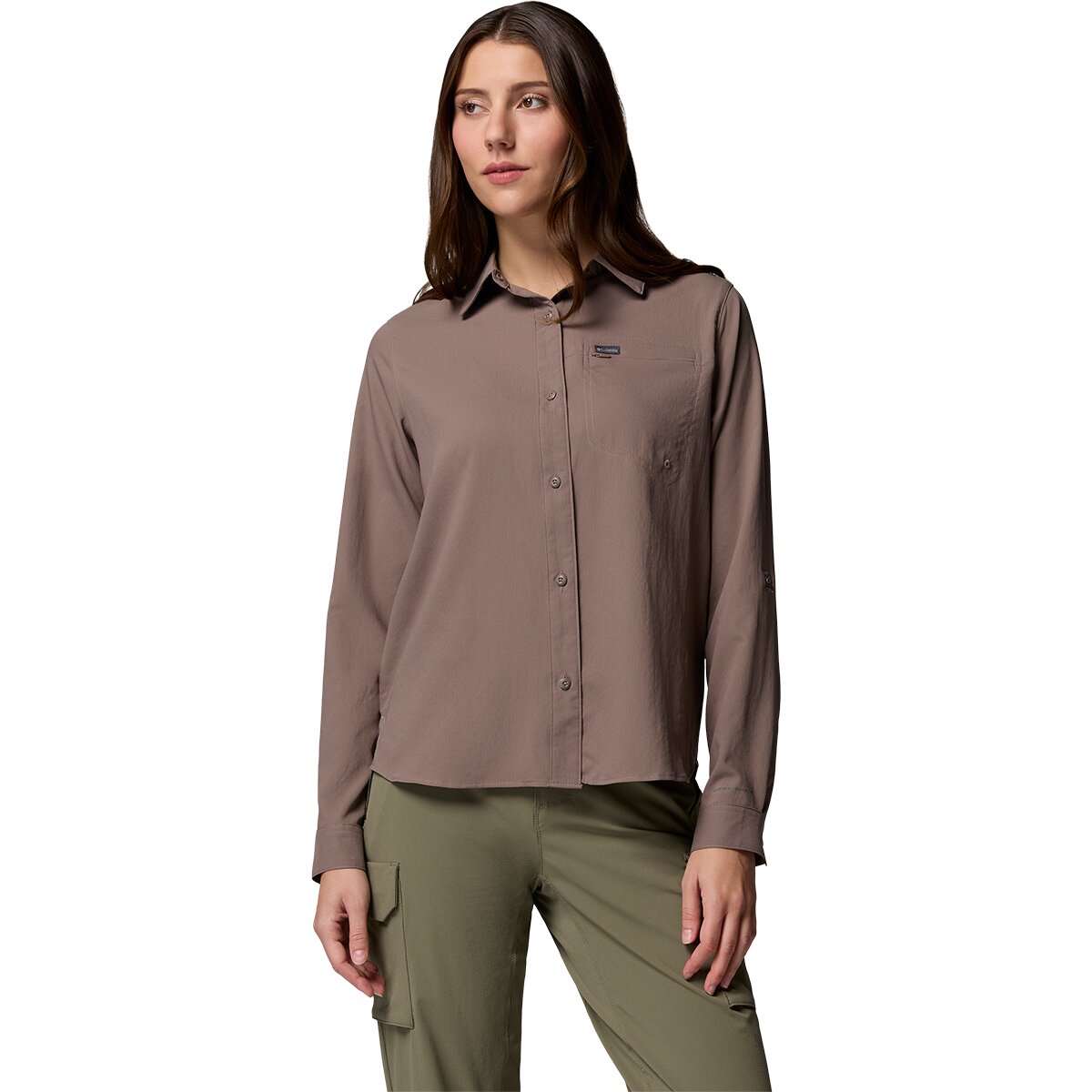 Image of Columbia Silver Ridge Utility II Long-Sleeve Shirt - Women's Iron, XL
