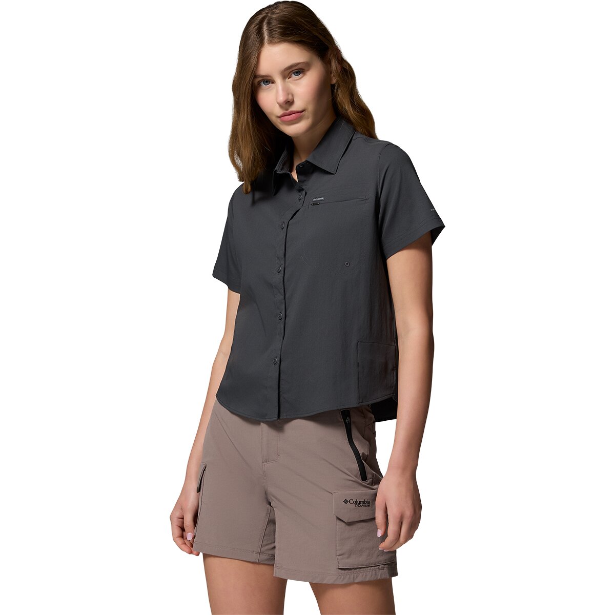 Image of Columbia Silver Ridge Utility II Short-Sleeve Shirt - Women's Shark, L
