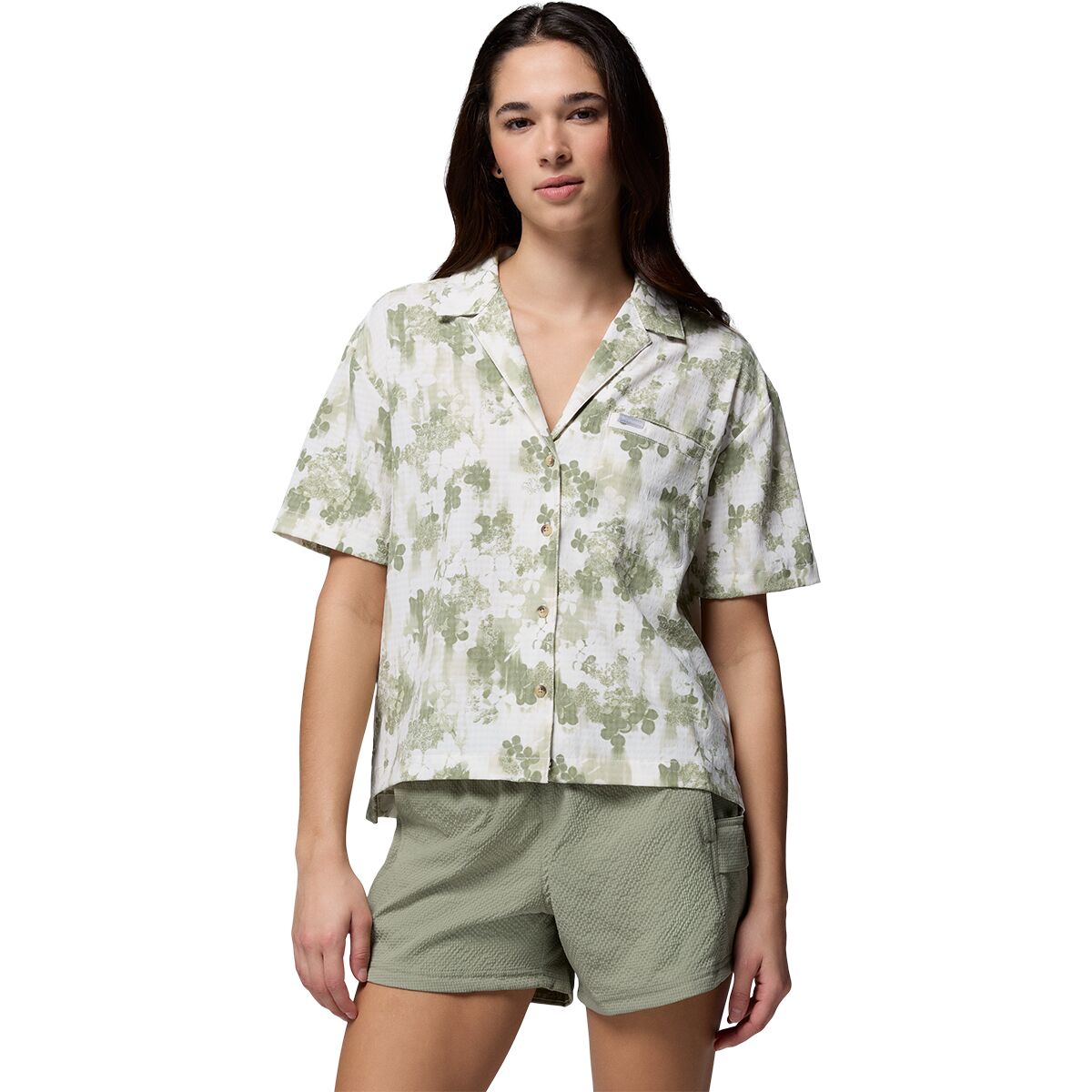 Image of Columbia Sucker for Summer Print Short-Sleeve Shirt - Women's Blanc/Florage, XS