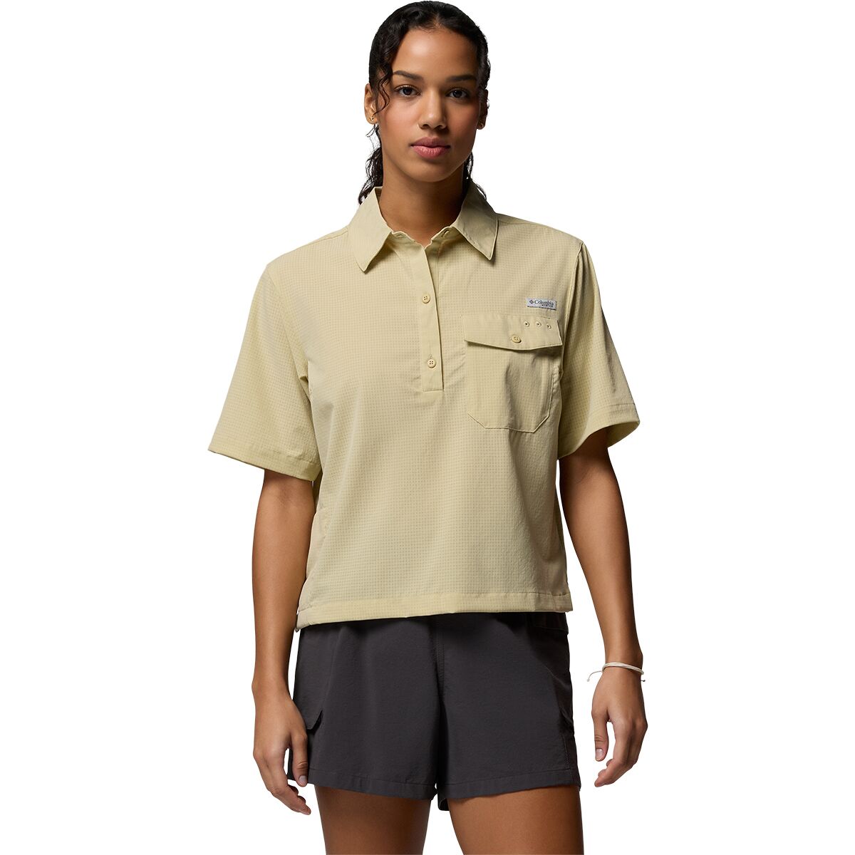 Image of Columbia Wild Cast Vent Short-Sleeve Shirt - Women's Serpentine, M