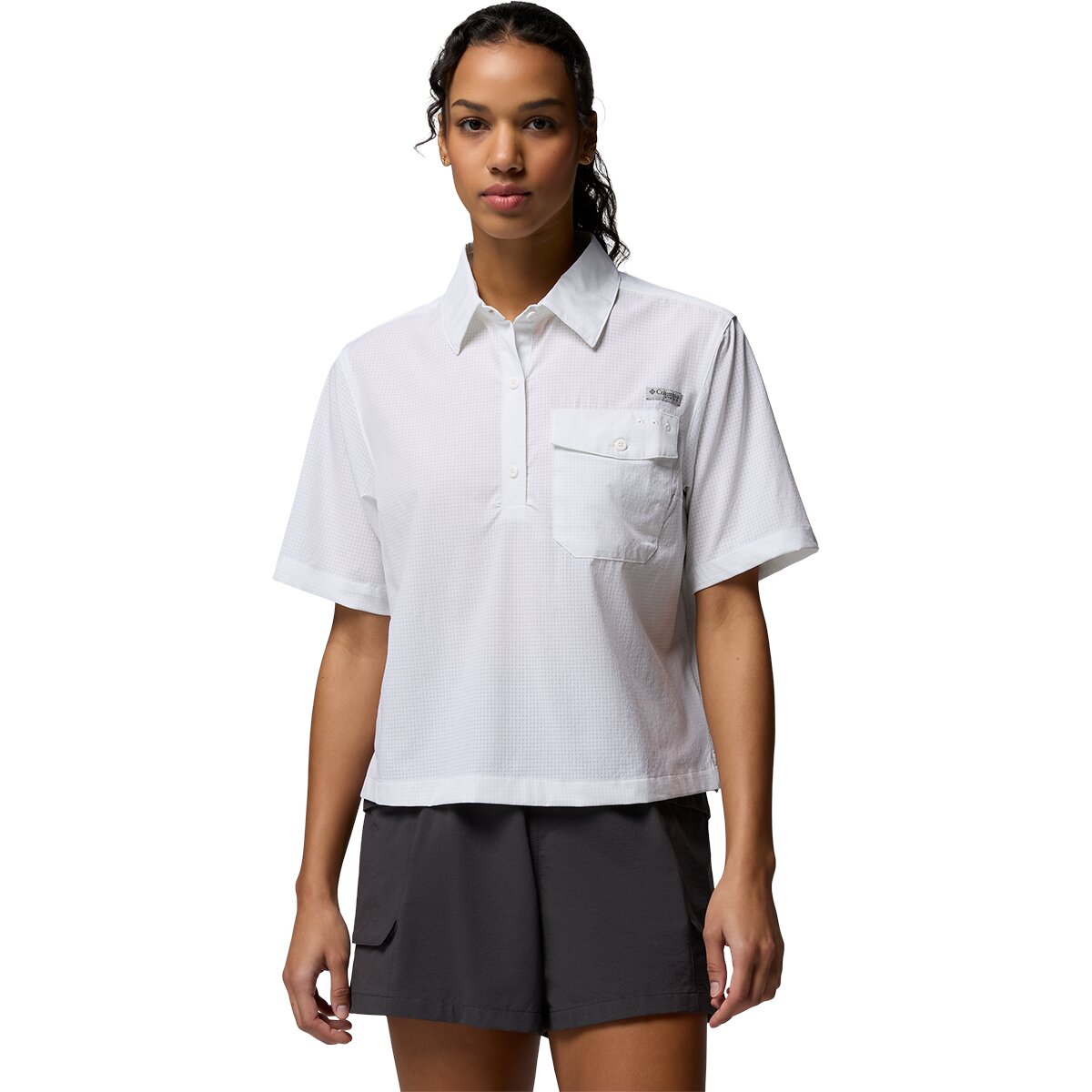 Image of Columbia Wild Cast Vent Short-Sleeve Shirt - Women's White, XS