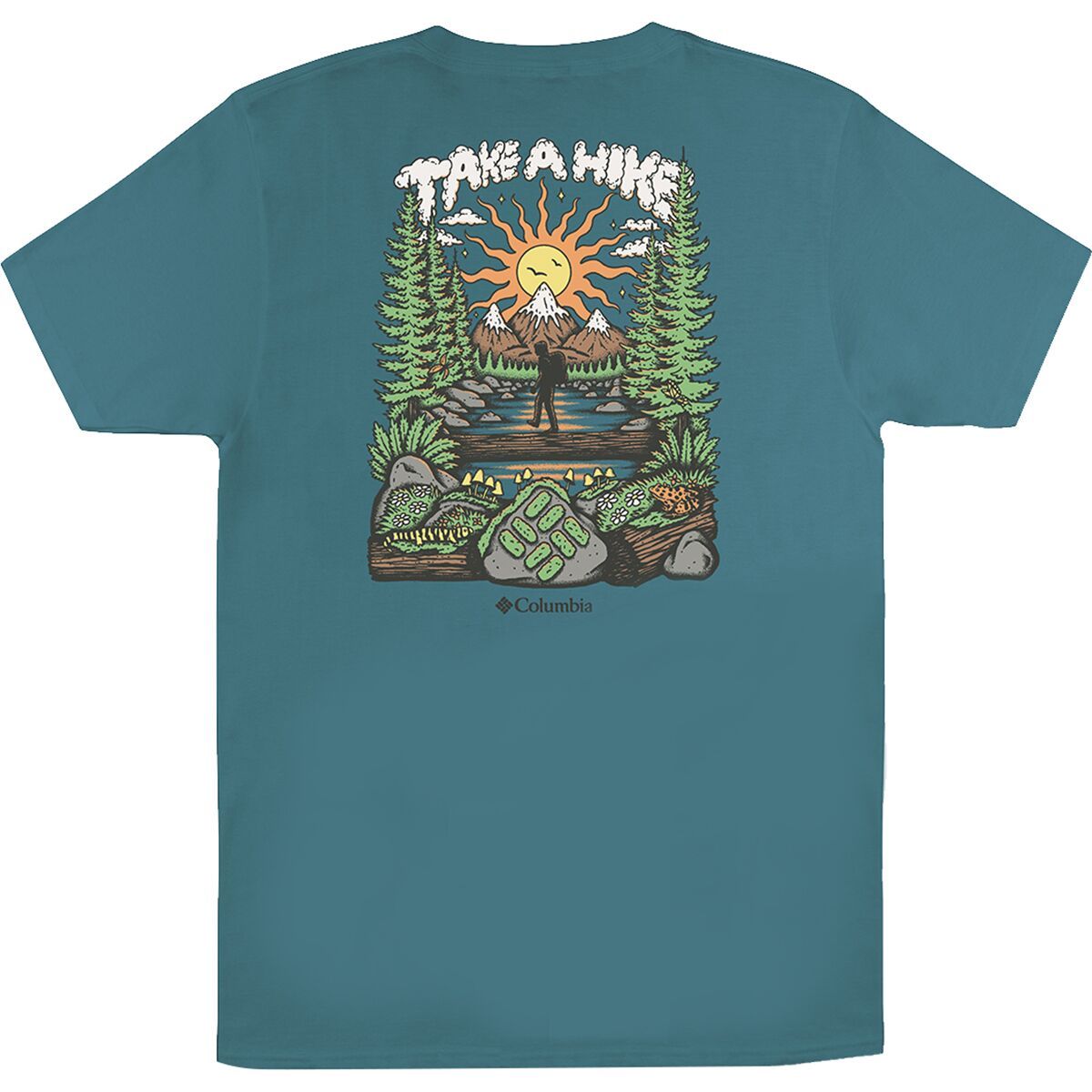 Image of Columbia Hikequest Short-Sleeve T-Shirt - Men's Canyon Blue, S