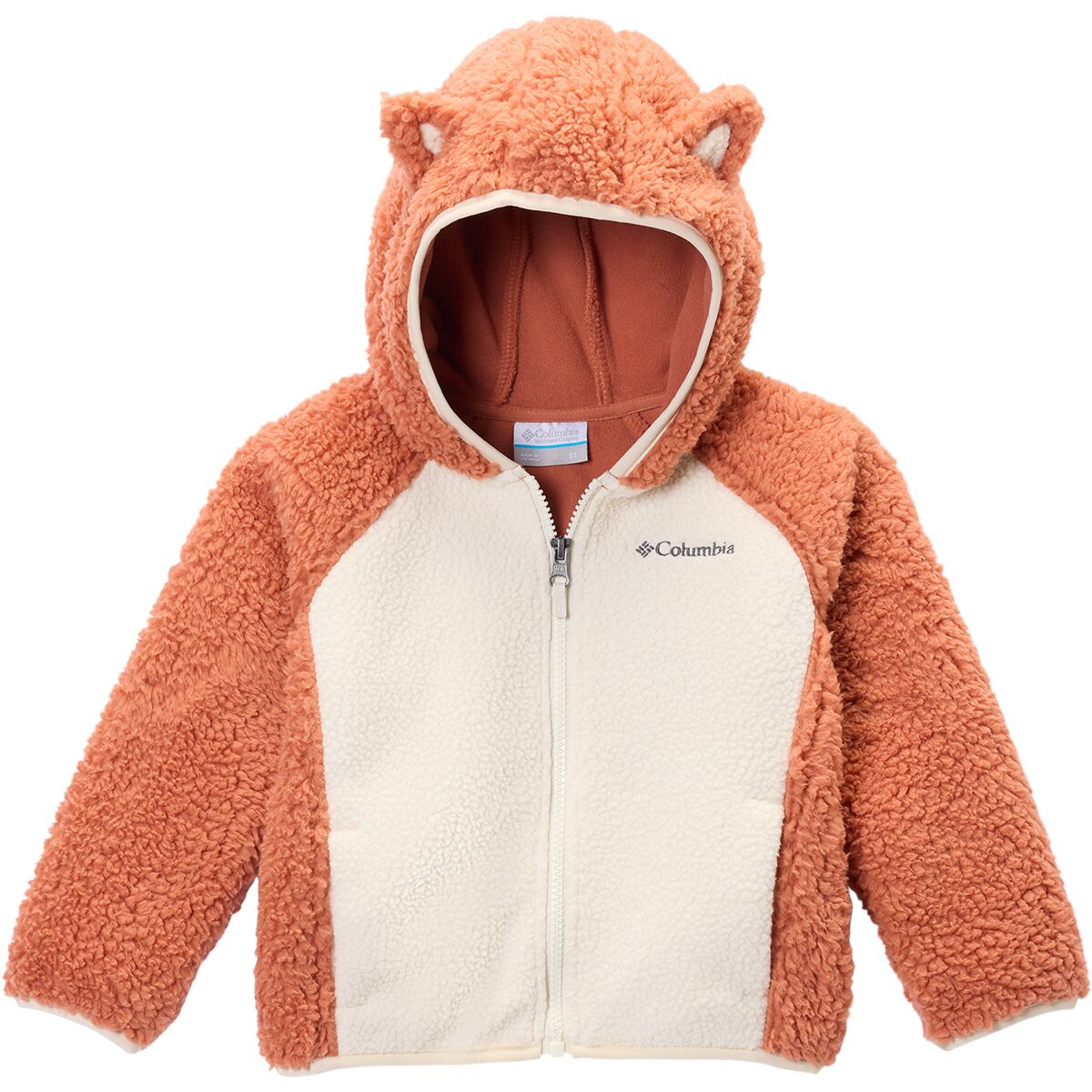Image of Columbia Foxy Baby Sherpa Full-Zip jacket - Toddlers' Teak Brown/Chalk, 2T