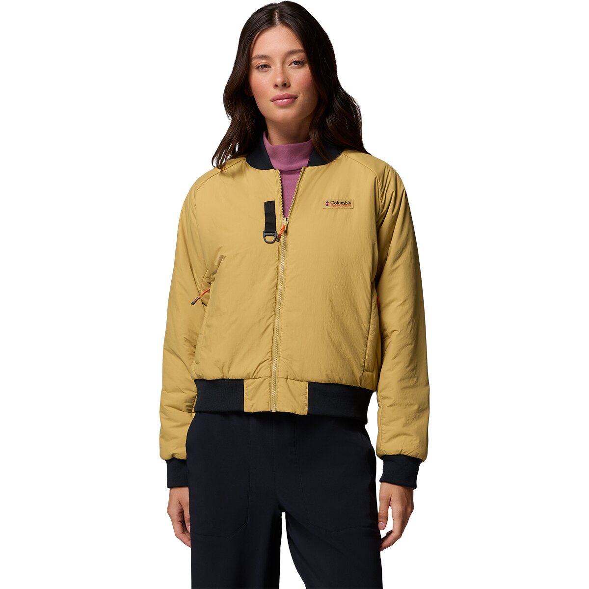 Image of Columbia Sauvie Sky Reversible Bomber Jacket - Women's Glaze/Black, XS
