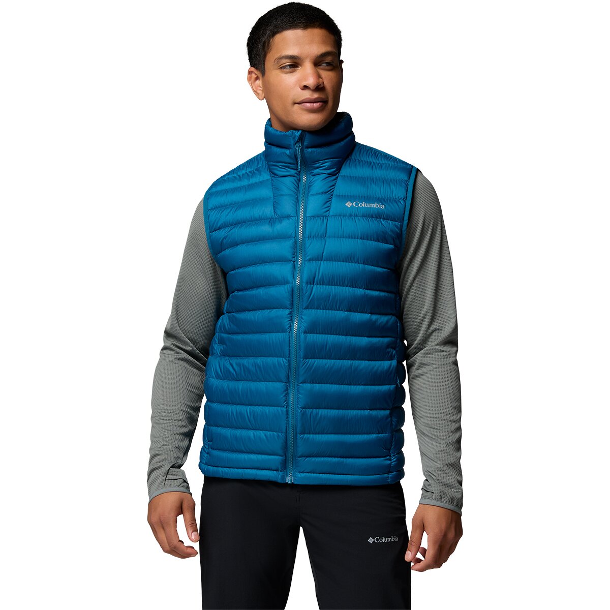 Image of Columbia Corelite Down Vest - Men's Phoenix Blue, XL