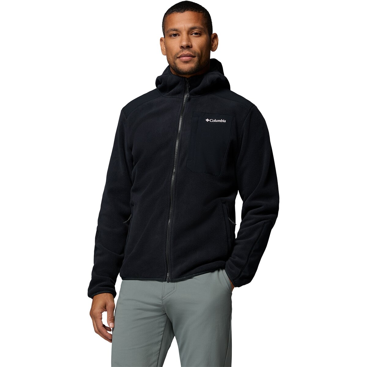 Columbia Columbia Pacific Arch 200 Hooded Full-Zip Fleece Jacket - Men's Black, M - $110.00 at Backcountry.com