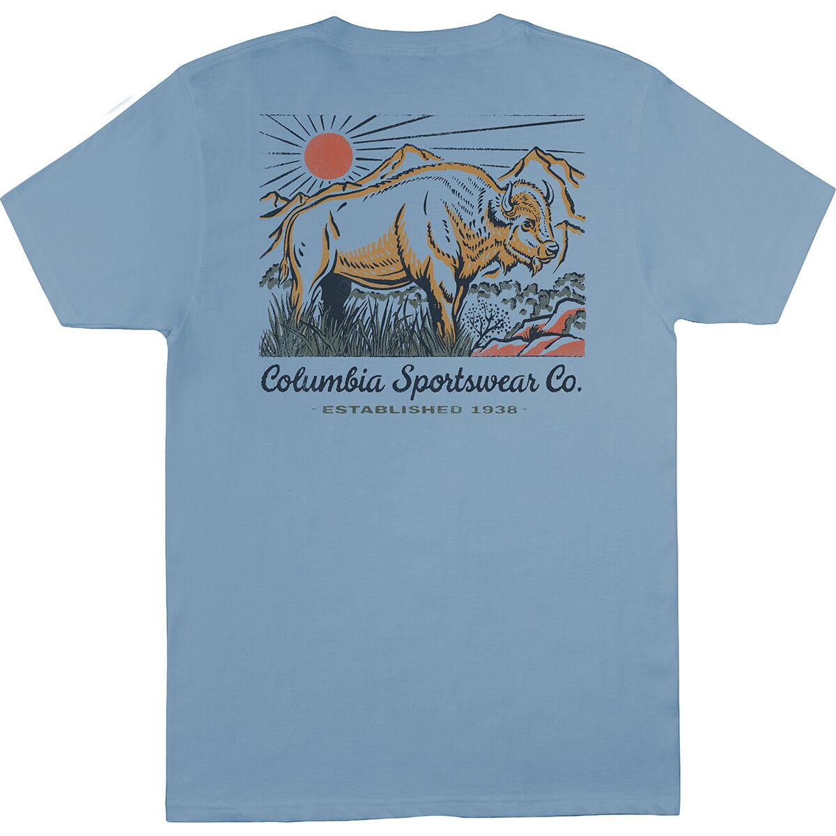 Image of Columbia Stock T-Shirt - Men's Ripple Blue, M