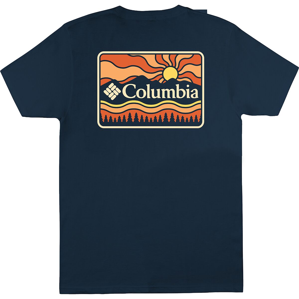 Image of Columbia Sunwave T-Shirt - Men's Columbia Navy, M