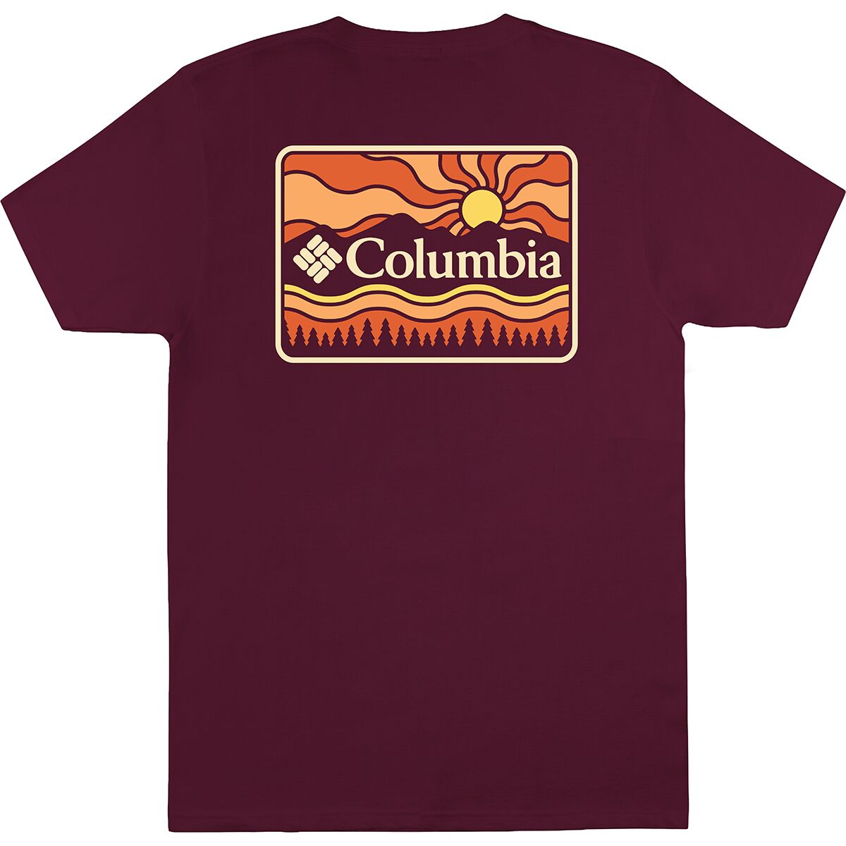 Image of Columbia Sunwave T-Shirt - Men's Rich Wine, S