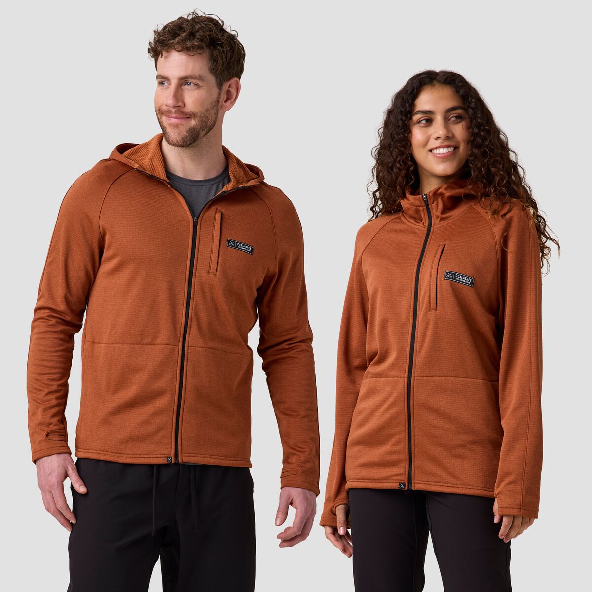 Image of Coalatree Baseline Midlayer Fleece Jacket - Unisex Brick, S
