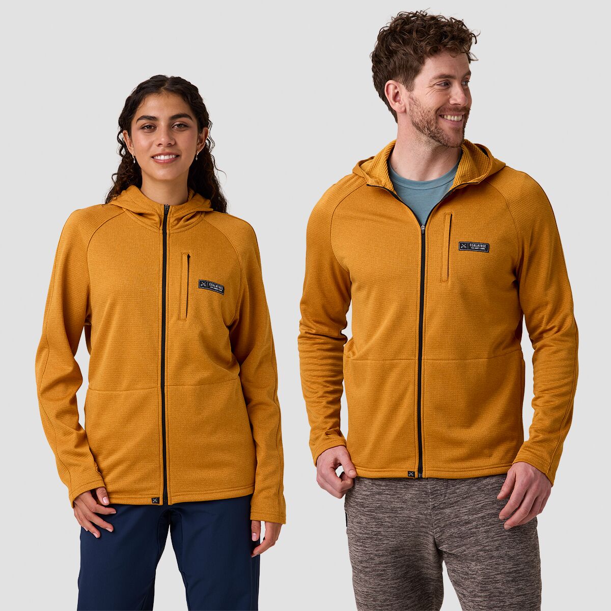 Image of Coalatree Baseline Midlayer Fleece Jacket - Unisex Gold, XXL