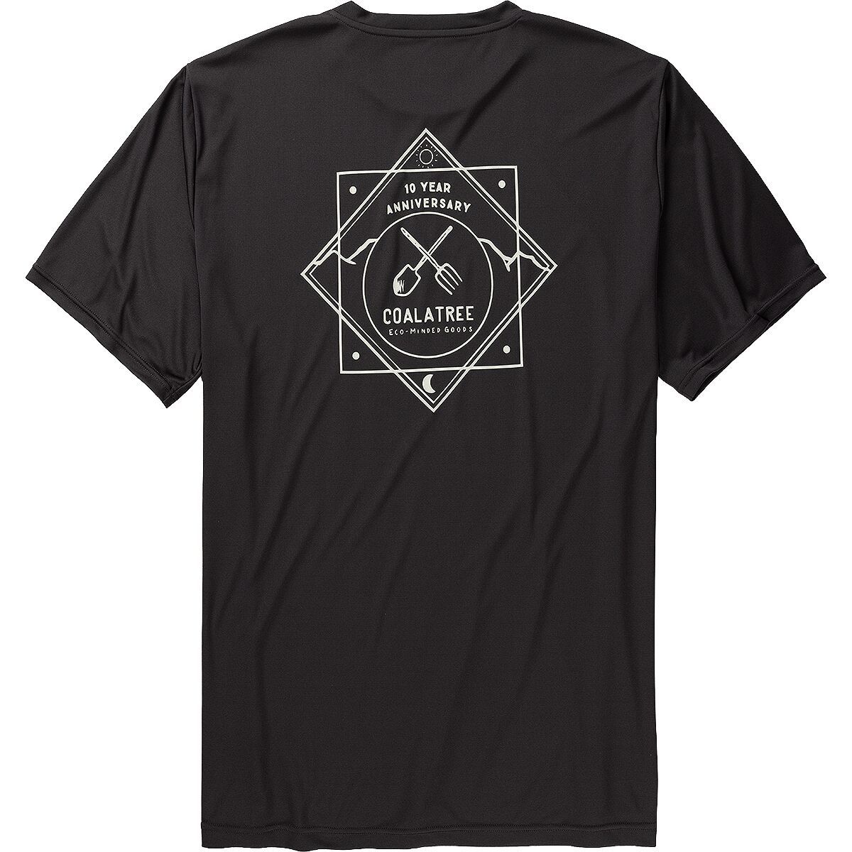 Image of Coalatree Quick Dry Short-Sleeve T-Shirt - Unisex Black, XXL