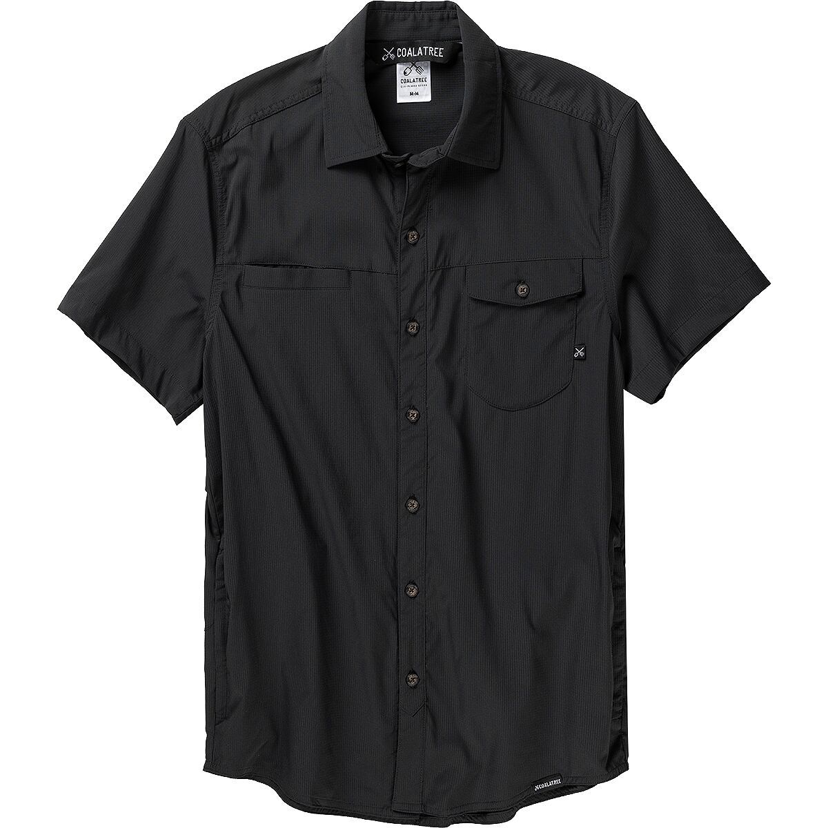 Image of Coalatree Switchback Short-Sleeve Shirt - Men's Black, XL