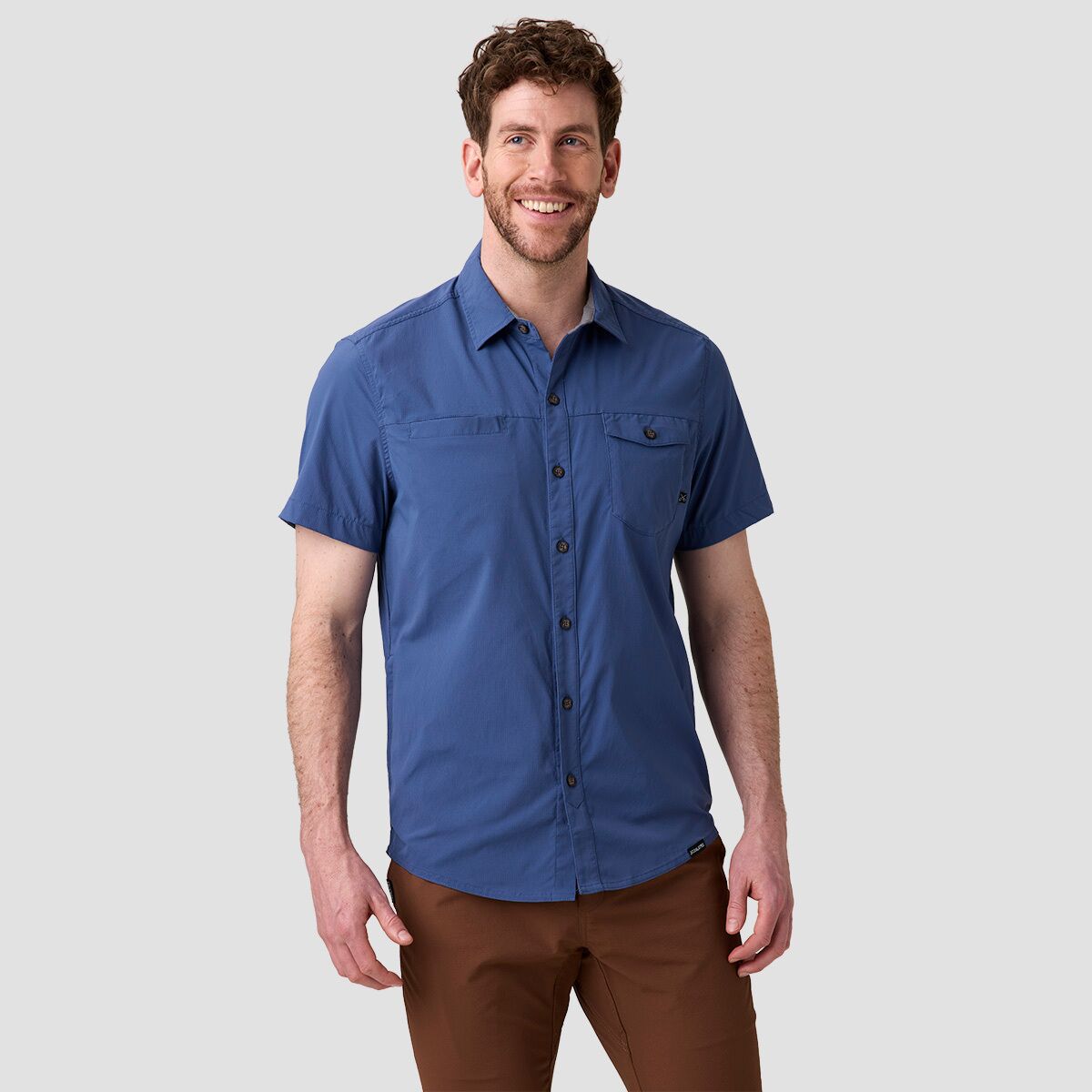 Image of Coalatree Switchback Short-Sleeve Shirt - Men's Blue, M
