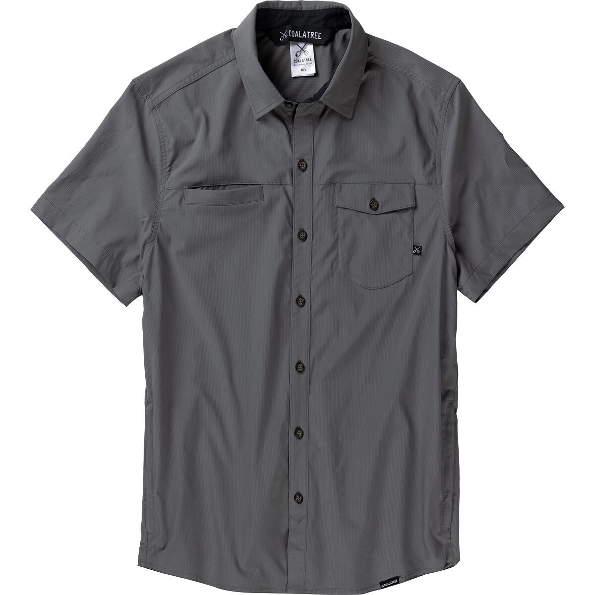 Image of Coalatree Switchback Short-Sleeve Shirt - Men's Gray, XS