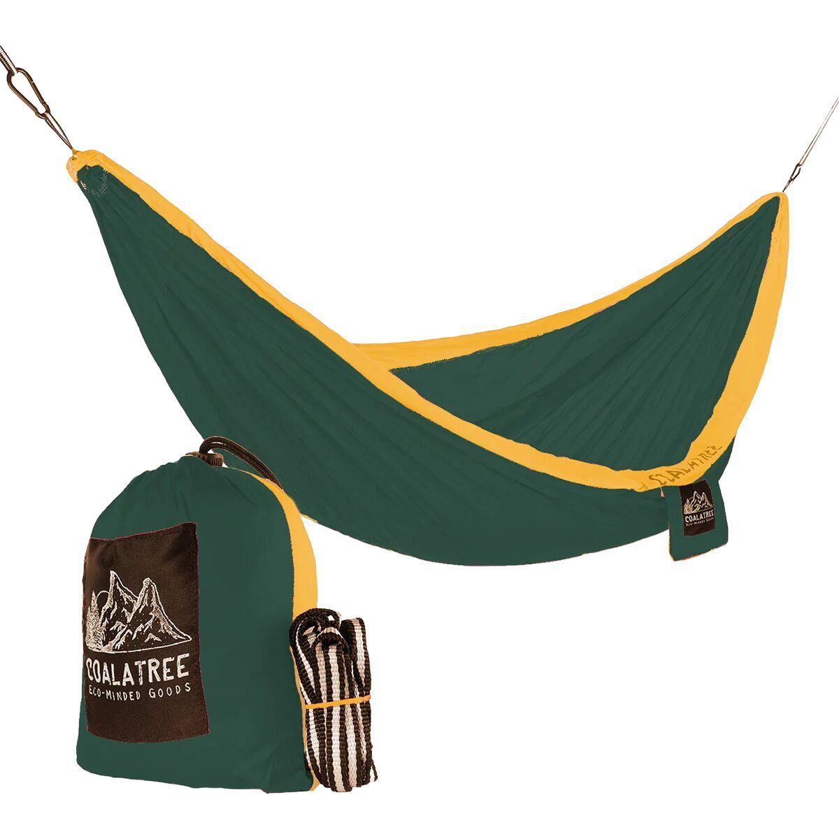 Image of Coalatree Wanderer Double Hammock Green/Yellow, One Size