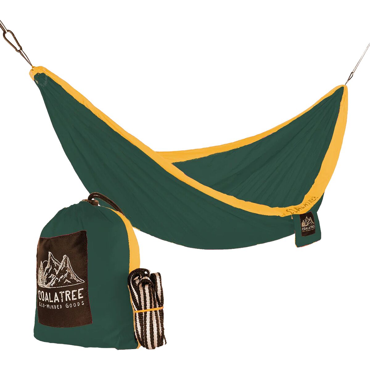 Image of Coalatree Wanderer Double Hammock Green/Yellow, One Size