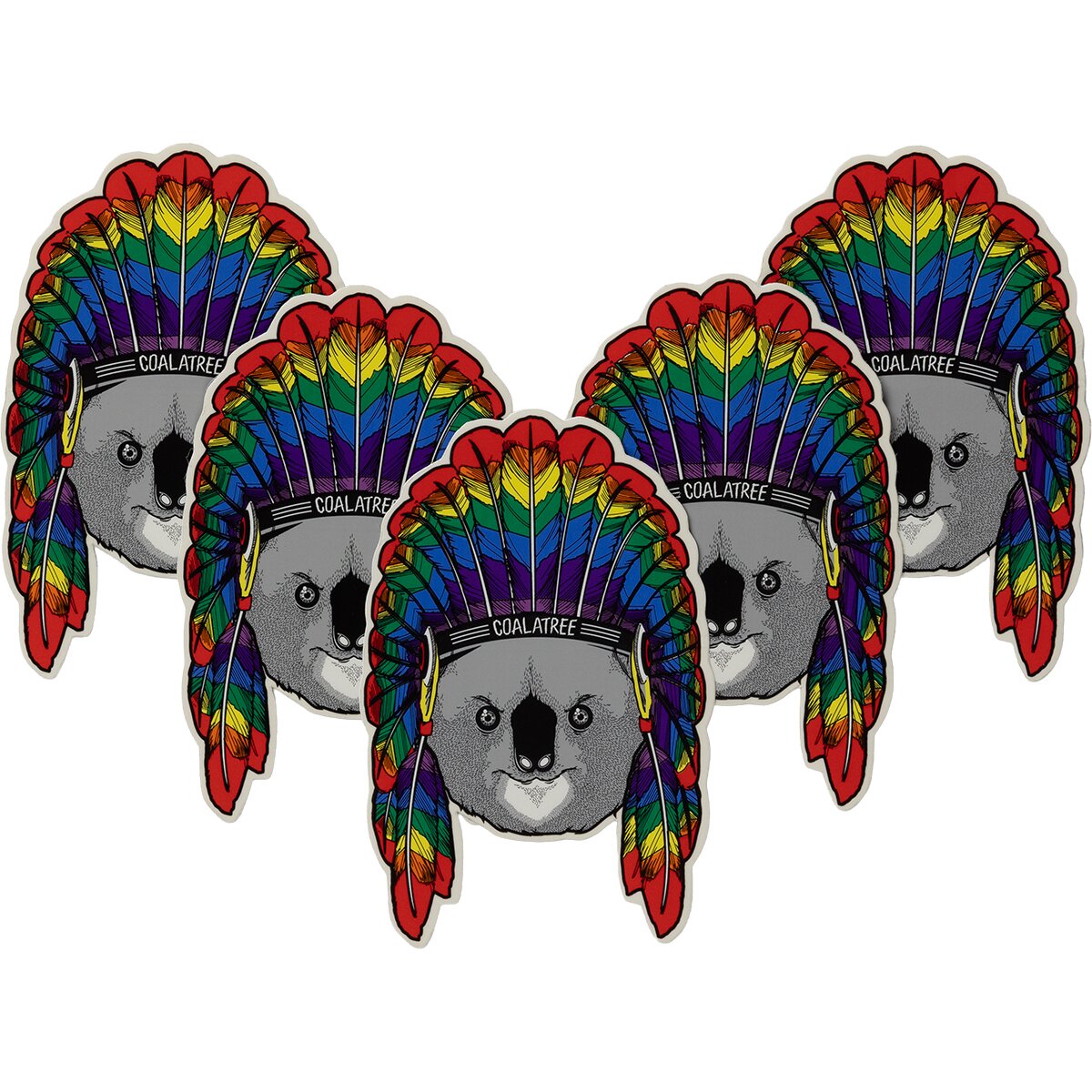Image of Coalatree CT Rainbow Sticker - 5 Pack One Color, One Size