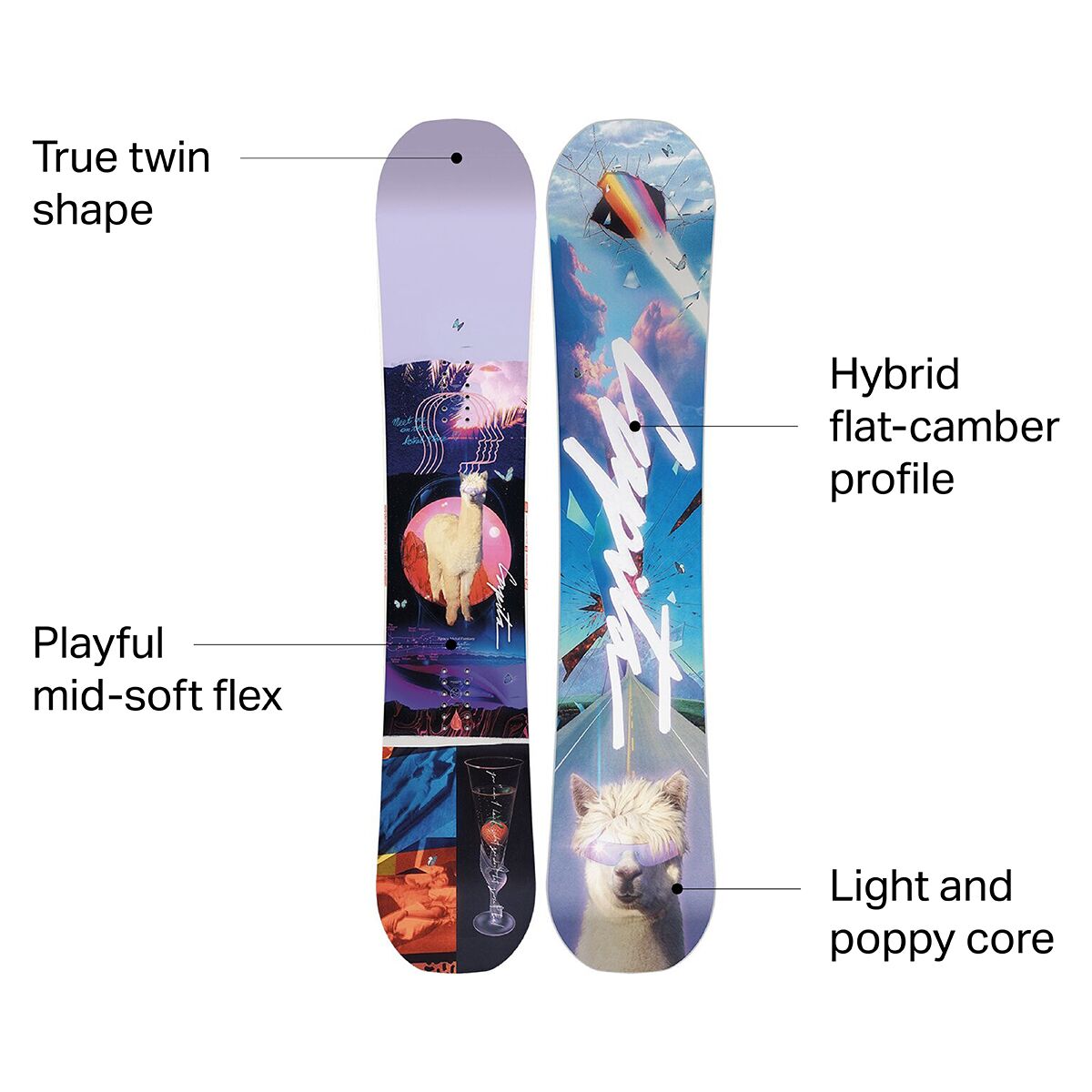 スノーボード 22-23 CAPITA SPACE L FANTASY 143cm Capita Space Metal Fantasy Snowboard - 2022 - Women's - Snowboard