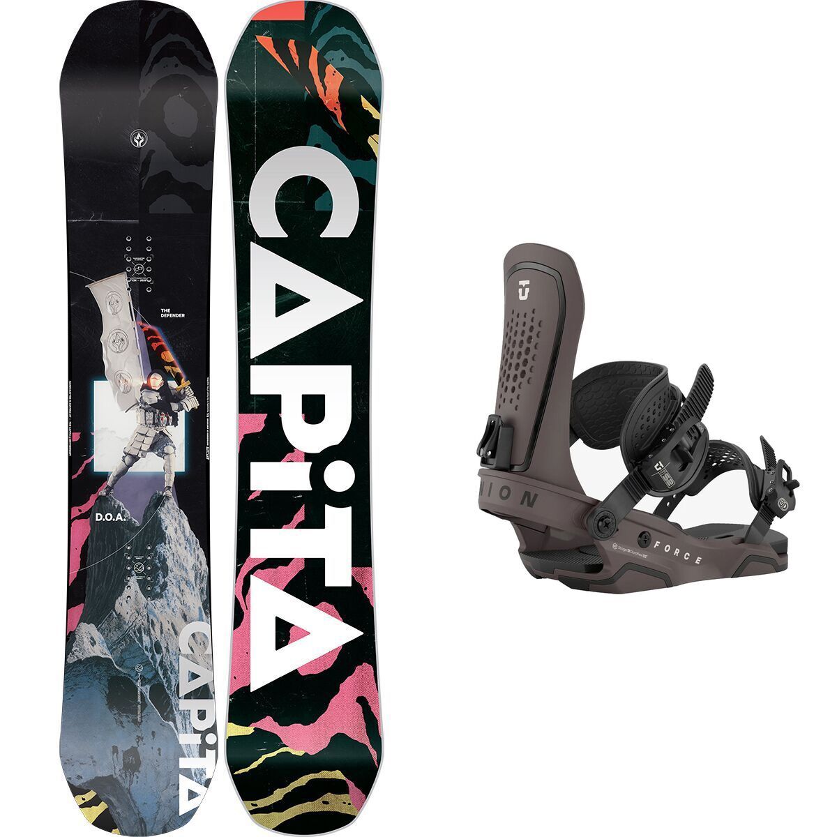 Image of Capita D.O.A.Snowboard + Union Force Binding - 2026 Brown, 150cm, M